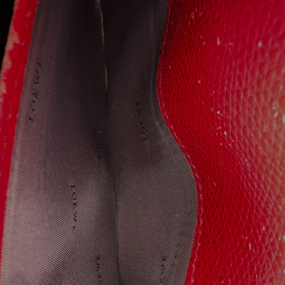 LOEWE Red Leather Bifold Wallet - Picture 10 of 11